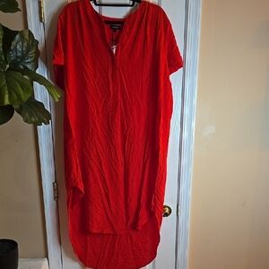 Jones New York Vibrant Red High Low Dress